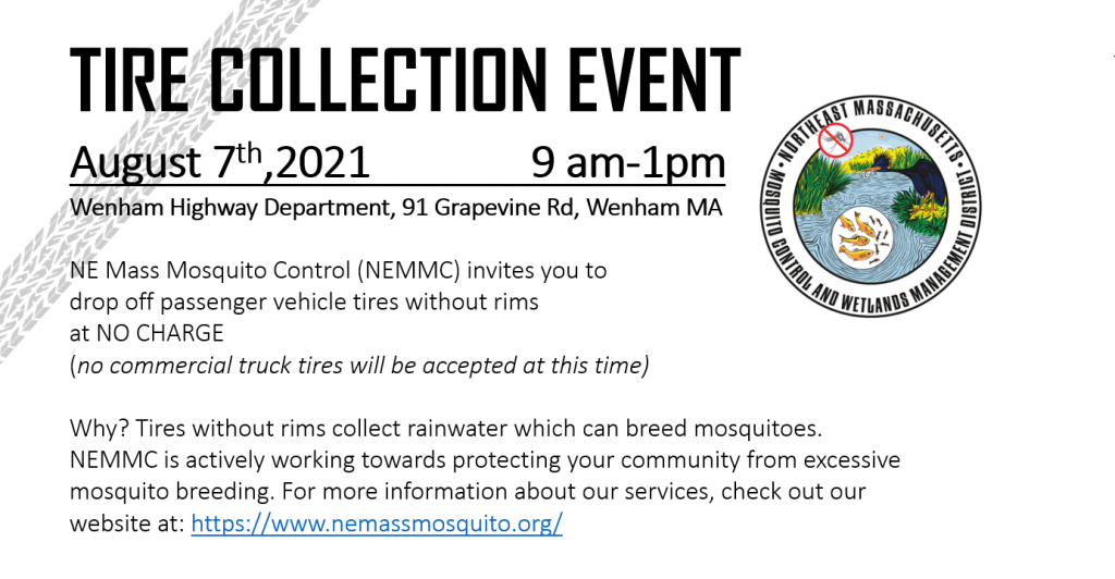 Wenham Tire Collection Event 2021 - Town of Hamilton, MA